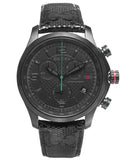 Gucci G Timeless Quartz Chronograph Black Dial Black Leather Strap Watch For Men - YA126244