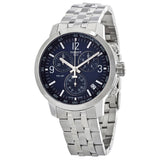 Tissot PRC 200 Chronograph Quartz Blue Dial Silver Steel Strap Watch For Men - T114.417.11.047.00