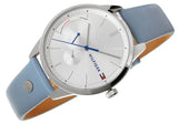 Tommy Hilfiger Brooke Silver Dial Blue Leather Strap Watch for Women - 1782023