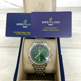 Breitling Premier B01 Chronograph 42 Green Dial Silver Steel Strap Watch for Men - AB0145371L1A1