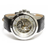 Maserati Ingegno Automatic Black Skeleton Dial Black Leather Strap Watch For Men - R8821119002