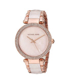 Michael Kors Parker Mother of Pearl Pink Dial Two Tone Steel Strap Watch for Women - MK6402