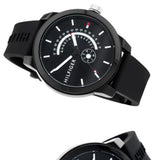 Tommy Hilfiger Denim Quartz Black Dial Black Rubber Strap Watch for Men - 1791483