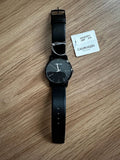 Calvin Klein City Quartz Black Dial Black Leather Strap Watch for Men - K2G2G4C1