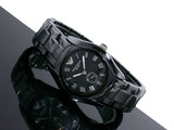 Emporio Armani Ceramica Quartz Black Dial Black Steel Strap Watch For Women - AR1402