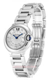 Cartier Ballon Bleu de Cartier Diamonds Silver Dial Silver Steel Strap Watch for Women - WE902073