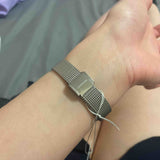 Calvin Klein Minimal Grey Dial Silver Mesh Bracelet Watch for Women - K3M23124