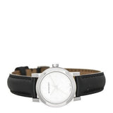 Burberry The City White Dial Black Leather Strap Watch for Women - BU9206