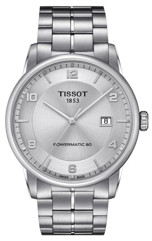 Tissot Luxury Powermatic 80 Silver Dial Silver Steel Strap Watch For Men - T086.407.11.031.00