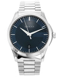 Gucci G Timeless Blue Dial Silver Steel Strap Watch For Men - YA126440