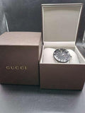 Gucci G Timeless Black Dial Silver Steel Strap Watch For Men - YA126249