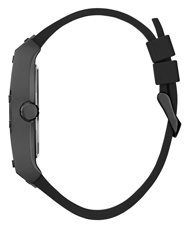 Guess Legend Black Dial Black Silicone Strap Watch For Men - GW0500G2