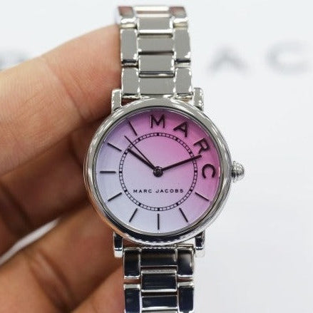 Marc Jacobs Roxy Pink Dial Silver Steel Strap Watch for Women - MJ3552