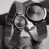 Calvin Klein Minimal Grey Dial Silver Mesh Bracelet Watch for Women - K3M231Y3