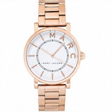 Marc Jacobs Roxy White Dial Rose Gold Steel Strap Watch for Women - MJ3523