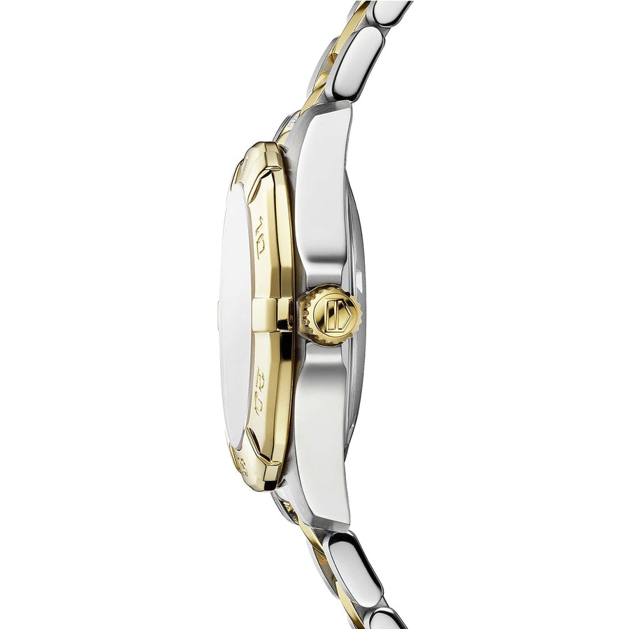 Tag Heuer Aquaracer White Mother of Pearl Dial Two Tone Steel Strap Watch for Women - WBD1322.BB0320