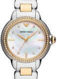 Emporio Armani Mia Quartz Mother of Pearl Dial Two Tone Steel Strap Watch For Women - AR11524