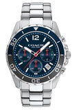 Coach Kent Chronograph Blue Dial Silver Steel Strap Watch for Men - 14602555