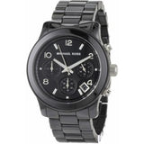 Michael Kors Runway Black Ceramic Dial Black Steel Strap Watch for Women - MK5162