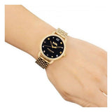 Coach Delancey Black Dial Gold Steel Strap Watch for Women - 14502813