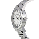 Burberry The City White Dial Silver Steel Strap Watch for Women - BU9144