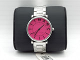 Marc Jacobs Roxy Fuchsia Dial Silver Steel Strap Watch for Women - MJ3528