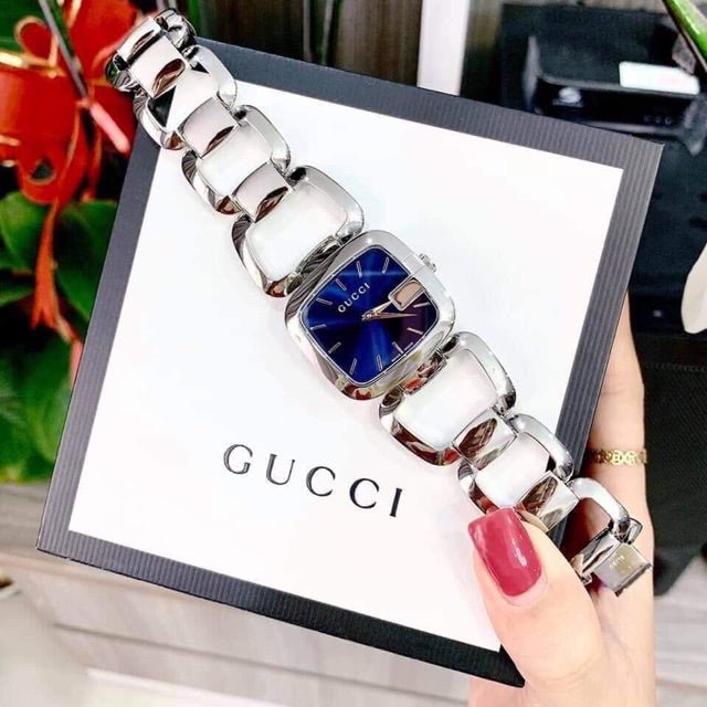 Gucci G Gucci Blue Dial Silver Steel Strap Watch For Women - YA125405