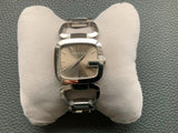 Gucci G Brown Square Brown Dial Silver Steel Strap Watch For Women - YA125402