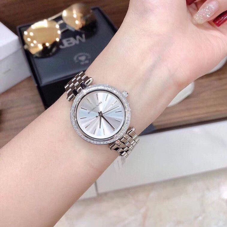 Michael Kors Darci Silver Dial Silver Stainless Steel Strap Watch for Women - MK3364