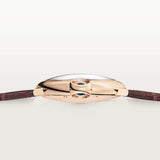 Cartier Ballon Bleu De Cartier White Dial Brown Leather Strap Watch for Women - WGBB0009