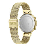 Hugo Boss Flawless White Dial Gold Mesh Bracelet Watch for Women - 1502552