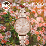 Michael Kors Sofie Quartz Rose Gold Dial Rose Gold Steel Strap Watch For Women - MK3882