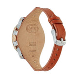 Fossil Boyfriend Chronograph White Dial Brown Leather Strap Watch for Women - ES3837