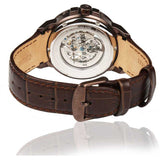 Maserati Ingegno Automatic White Skeleton Dial Brown Leather Strap Watch For Men - R8821119003