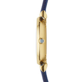 Emporio Armani Gianni T Bar Blue Dial Blue Leather Strap Watch For Women - AR1875