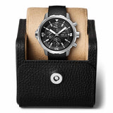 IWC Aquatimer Chronograph Black Dial Black Leather Strap Watch for Men - IW376803