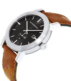 Burberry The City Black Dial Brown Leather Strap Watch for Men - BU9905