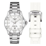 Tissot Seastar 1000 Lady Quartz White Dial Silver Steel Strap Unisex Watch - T120.210.11.011.00