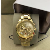 Fossil Boyfriend Gold Dial Gold Steel Strap Watch for Women - ES3884