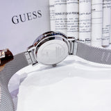 Guess Trend Diamonds Silver Dial Silver Steel Strap Watch for Women - GW0512L1