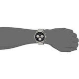 Movado Heritage Calendoplan Chronograph Black Dial Silver Steel Strap Watch for Men - 3650014