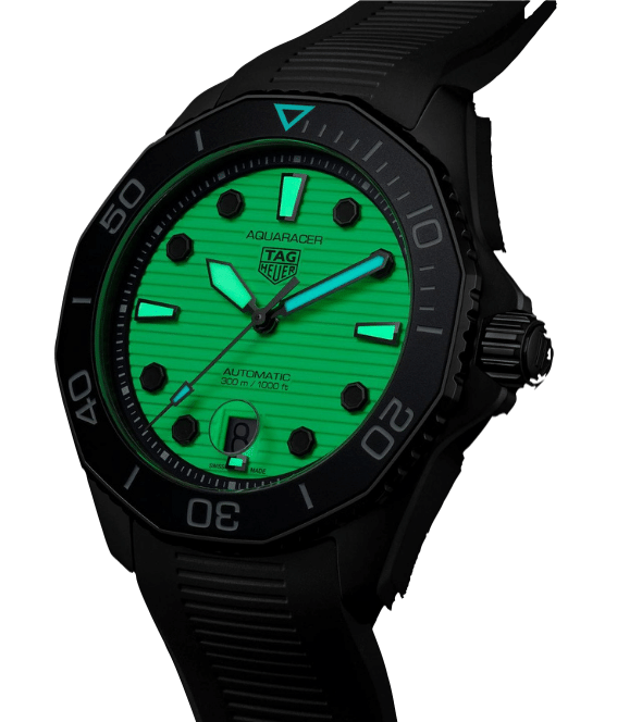 Tag Heuer Aquaracer Professional 300 Automatic White Dial Black Rubber Strap Watch for Men - WBP201D.FT6197