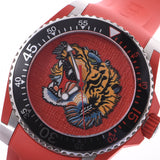 Gucci Dive Quartz Red Dial Red Rubber Strap Watch For Men - YA136315