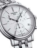 Tissot Carson Premium White Dial Silver Steel Strap Watch For Men - T122.417.11.011.00