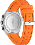 Hugo Boss Energy Chronograph Quartz Black Dial Orange Rubber Strap Watch For Men - 1513970