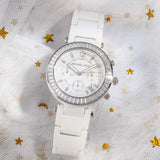 Michael Kors Parker White Dial White Leather Strap Watch for Women - MK5848