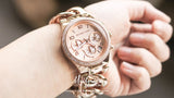 Michael Kors Runway Rose Gold Dial Rose Gold Steel Strap Watch for Women - MK3247