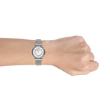 Emporio Armani Gianni T-Bar Quartz Mother of Pearl Dial Silver Mesh Bracelet Watch For Women - AR11319