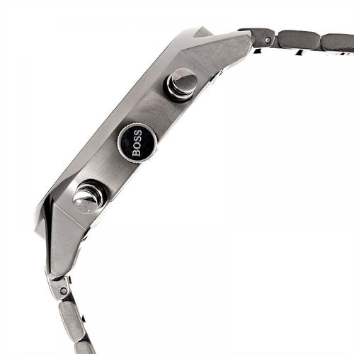 Hugo Boss Architectural Chronograph Blue Dial Grey Steel Strap Watch for Men - 1513574