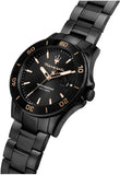 Maserati Competizione Black Dial Black Steel Strap Watch For Men - R8853100035